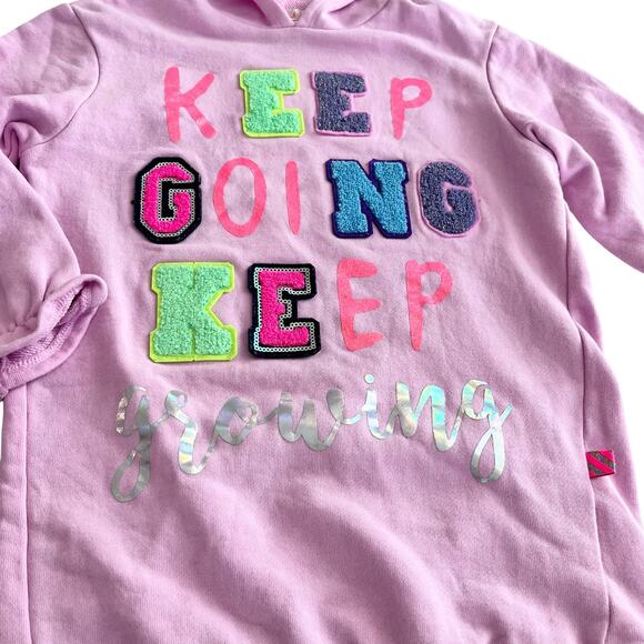 BILLIEBLUSH Girls Pink Appliqué-Detail Hooded Dress size 4 - Picture 6 of 9